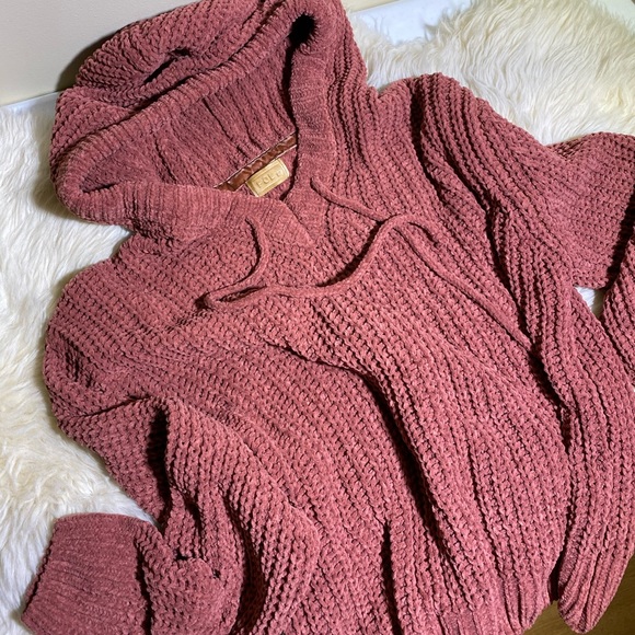 POL Tops - POL terra cotta cozy knit hoodie